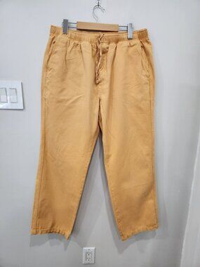 Vintage The Territory Ahead Pants Mens L 34x30 Orange Textured Drawstring